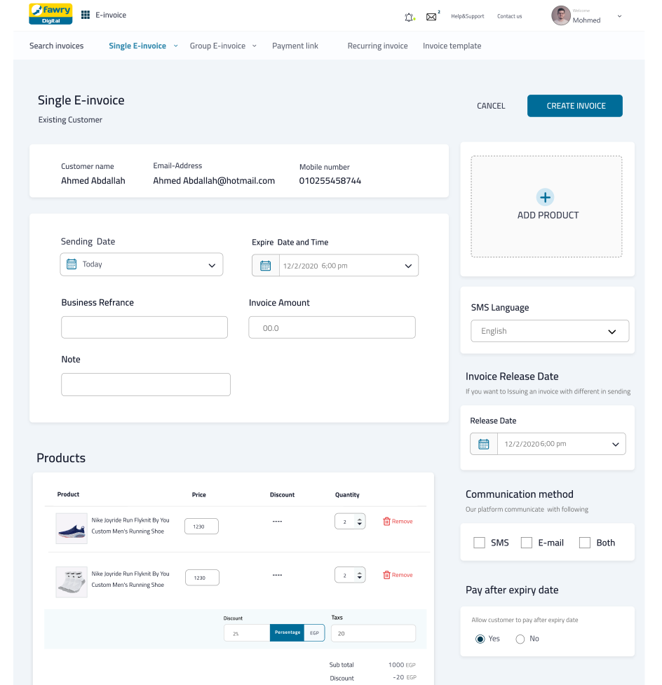 FawryPay Finance Dashboard