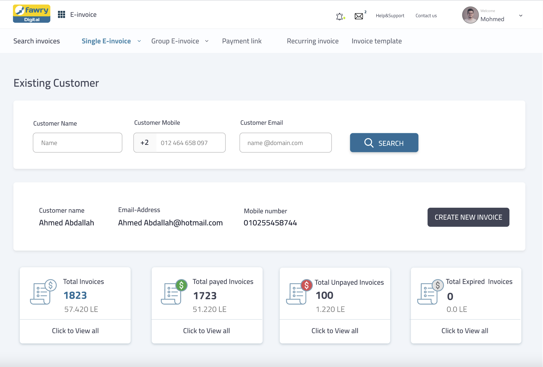FawryPay Finance Dashboard