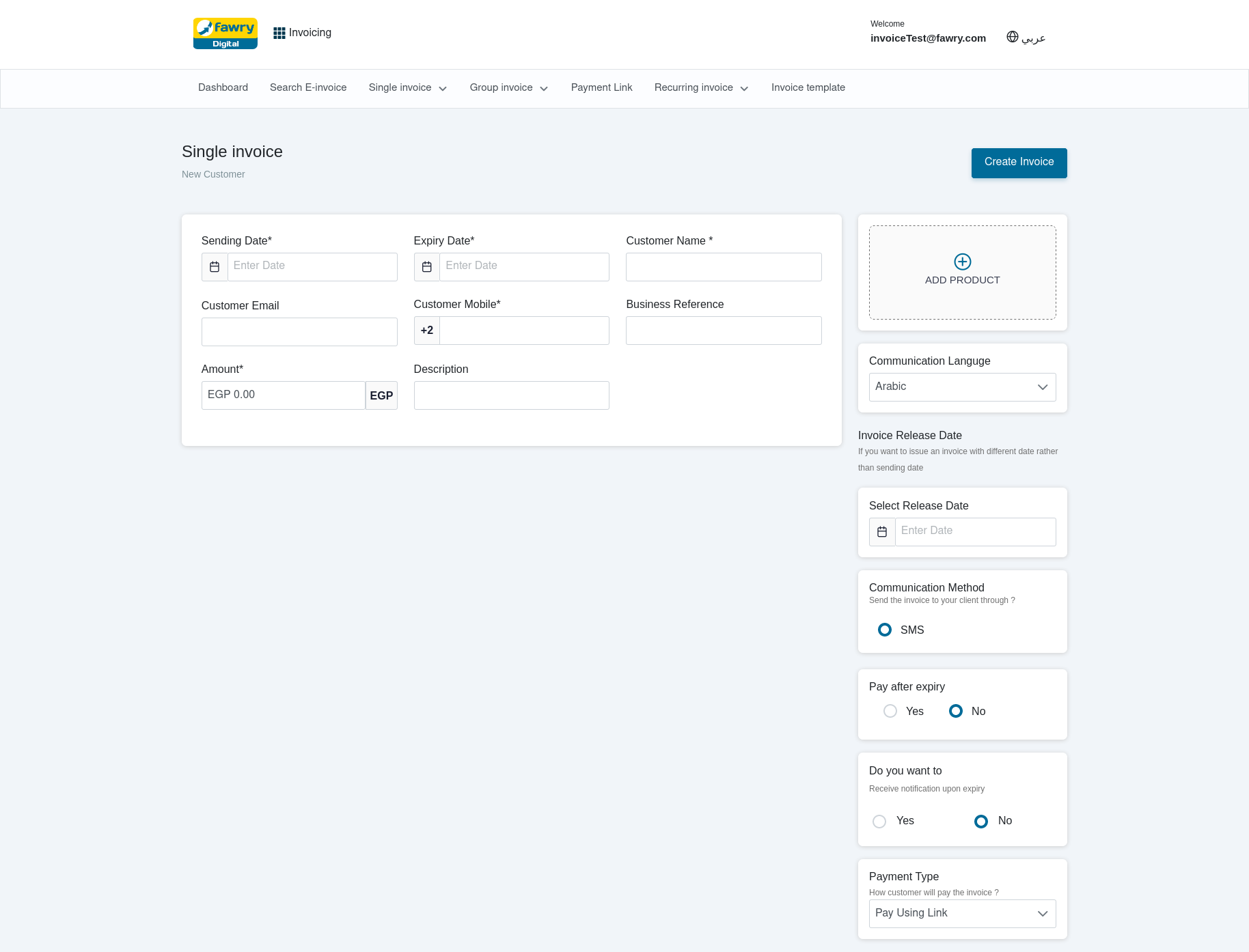 FawryPay Finance Dashboard