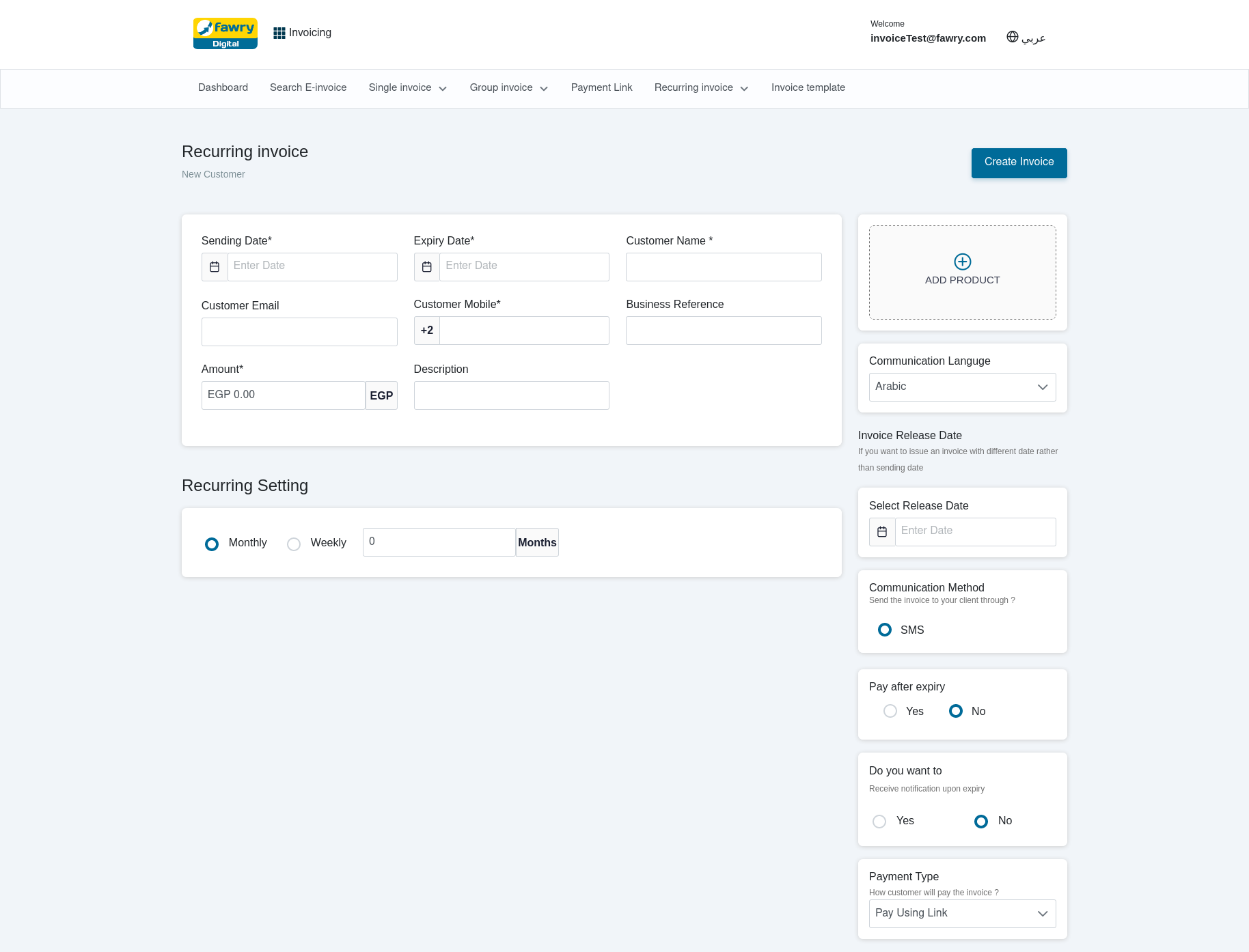 FawryPay Finance Dashboard