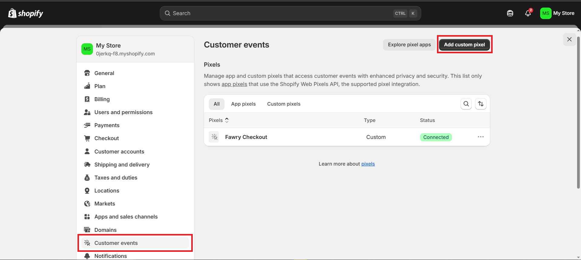 Shopify Create Payment Method