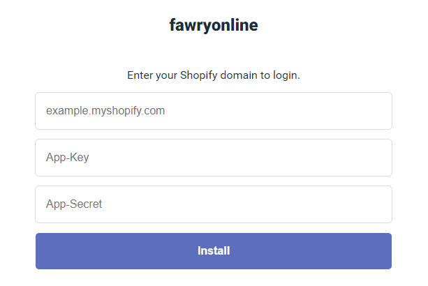 Shopify go to fawrypay link